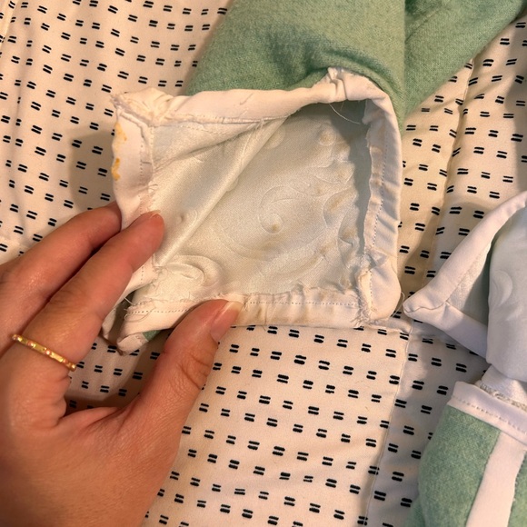 Green Women's Blazer with White Trim - Picture 2 of 8